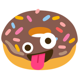zany face and doughnut