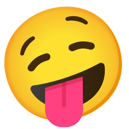 zany face and drooling face