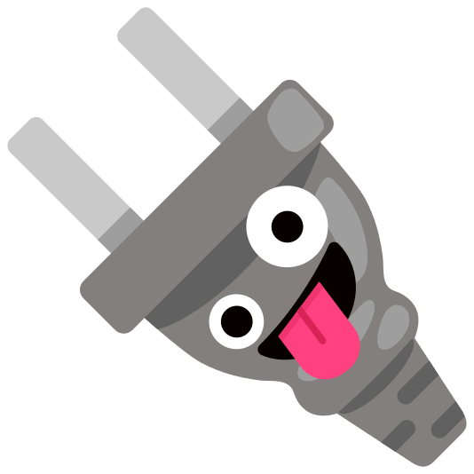 Zany face and Electric plug