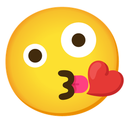 Zany face and Face blowing a kiss