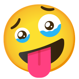 zany face and face holding back tears