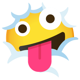 zany face and face in clouds