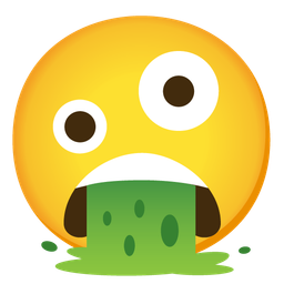 zany face and face vomiting