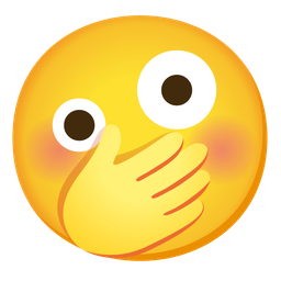 Zany face and Face with hand over mouth