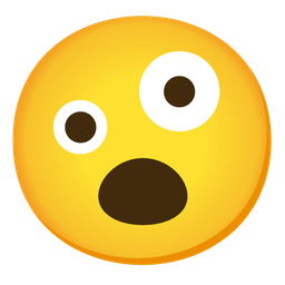 zany face and face with open mouth