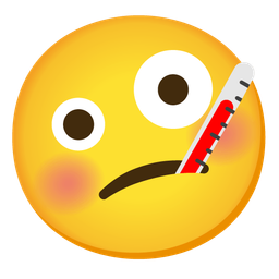 zany face and face with thermometer