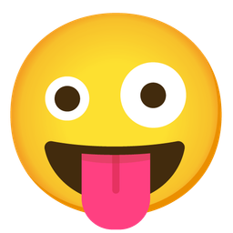 Zany face and Face with tongue