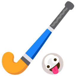 zany face and field hockey