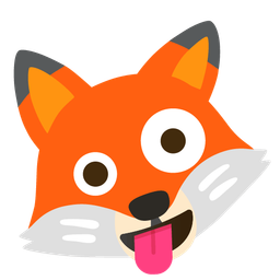 zany face and fox