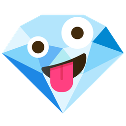 zany face and gem stone