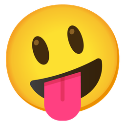 Zany face and Grinning face with big eyes