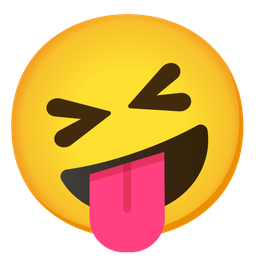 Zany face and Grinning squinting face