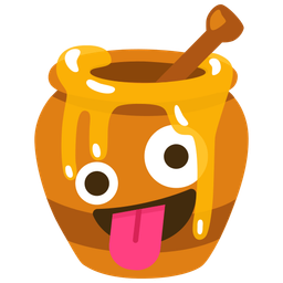 zany face and honey pot