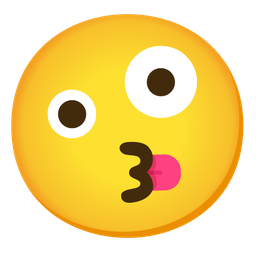 Zany face and Kissing face