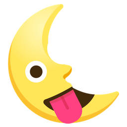 zany face and last quarter moon face