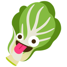 zany face and leafy green