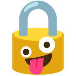 zany face and locked