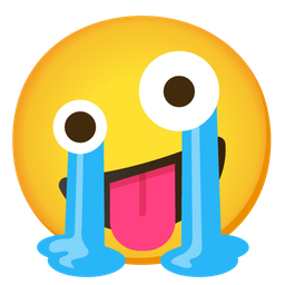 zany face and loudly crying face