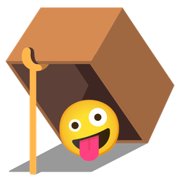 zany face and mouse trap