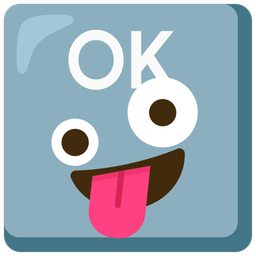 zany face and OK button