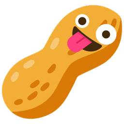 zany face and peanuts