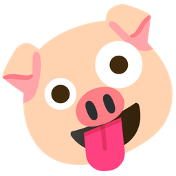 zany face and pig face