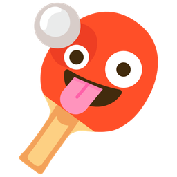 zany face and ping pong