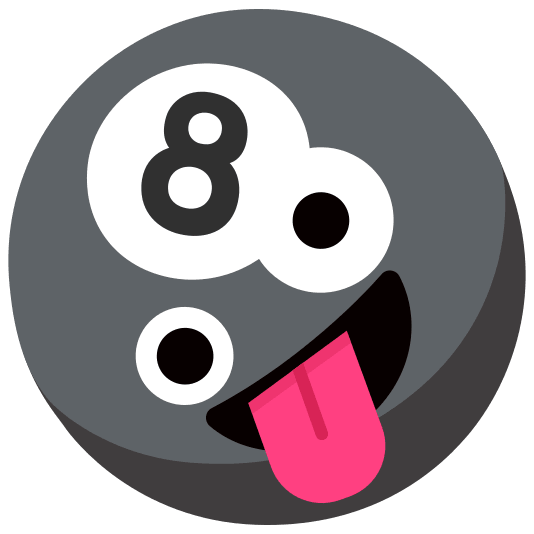 Zany face and Pool 8 ball