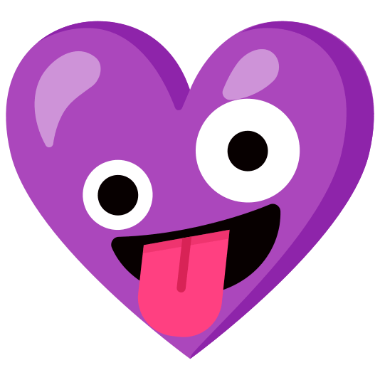 Zany face and Purple heart