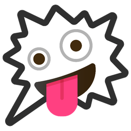 zany face and right anger bubble