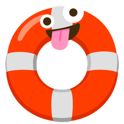 zany face and ring buoy