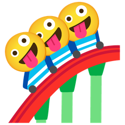 zany face and roller coaster