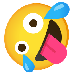 Zany face and Rolling on the floor laughing