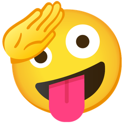 zany face and saluting face