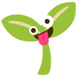 zany face and seedling