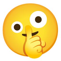 zany face and shushing face