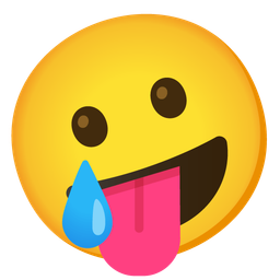 Zany face and Smiling face with tear