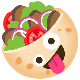 zany face and stuffed flatbread