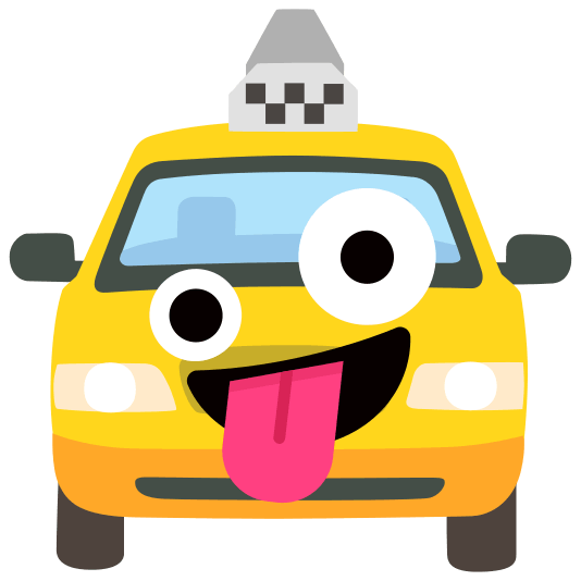 Zany face and Taxi