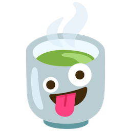 zany face and teacup without handle