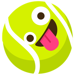 zany face and tennis