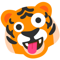 zany face and tiger face