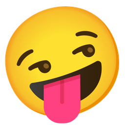 zany face and unamused face