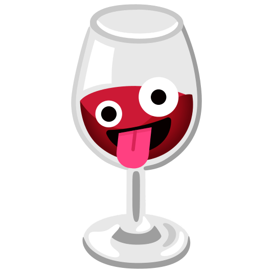 Zany face and Wine glass