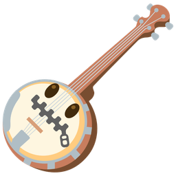 zipper-mouth face and banjo