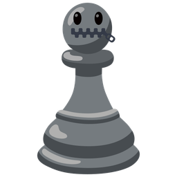 zipper-mouth face and chess pawn