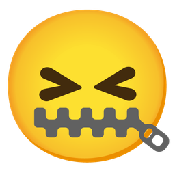 zipper-mouth face and confounded face