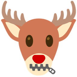 zipper-mouth face and deer