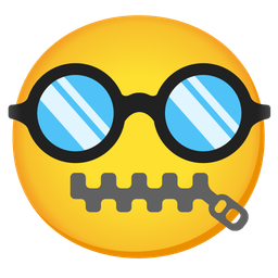 zipper-mouth face and disguised face