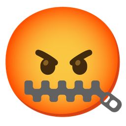 zipper-mouth face and enraged face